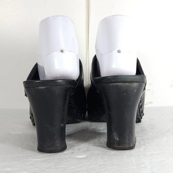 Dansko Women's EU40 US9-9,5 Leather Distressed Studded Platform Clogs Shoes - Picture 10 of 13